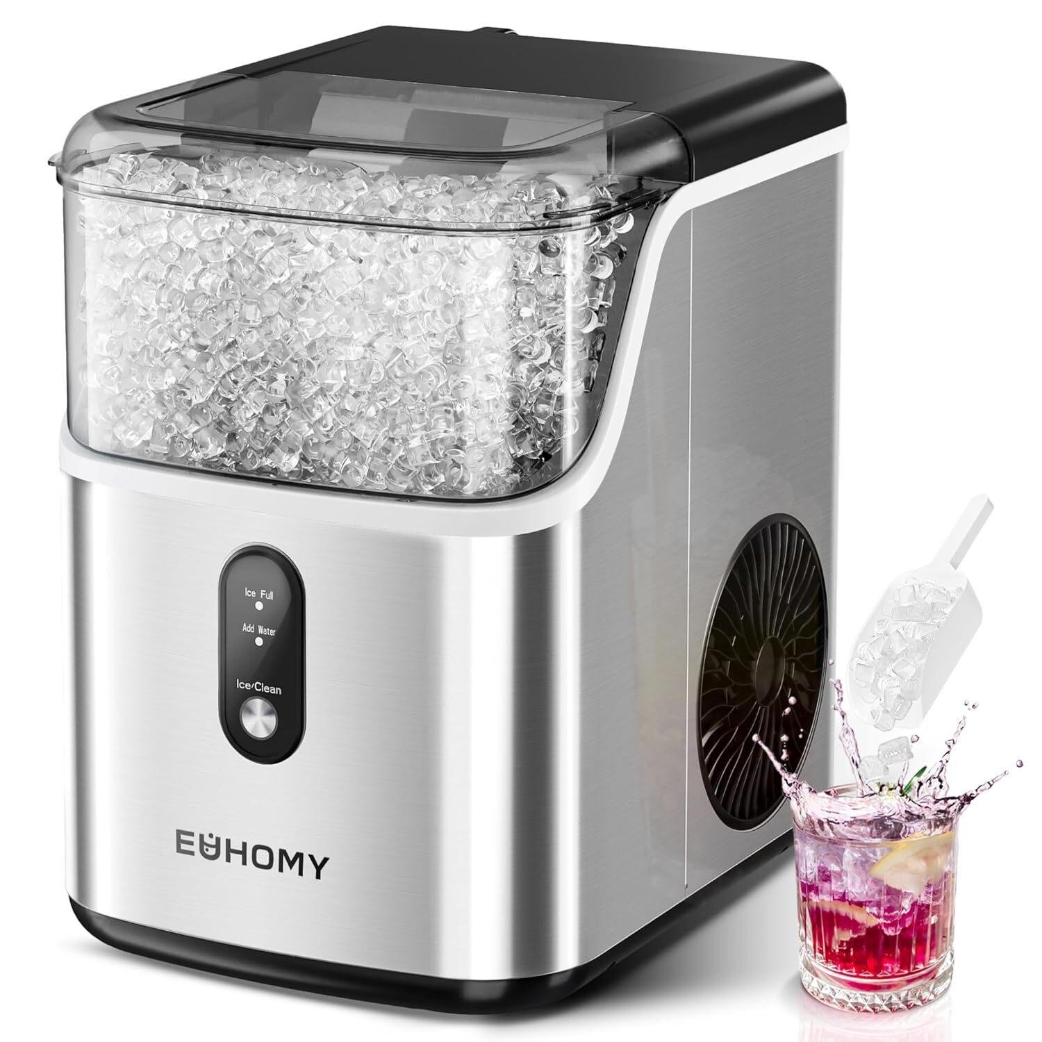EUHOMY countertop nugget ice maker for small kitchens