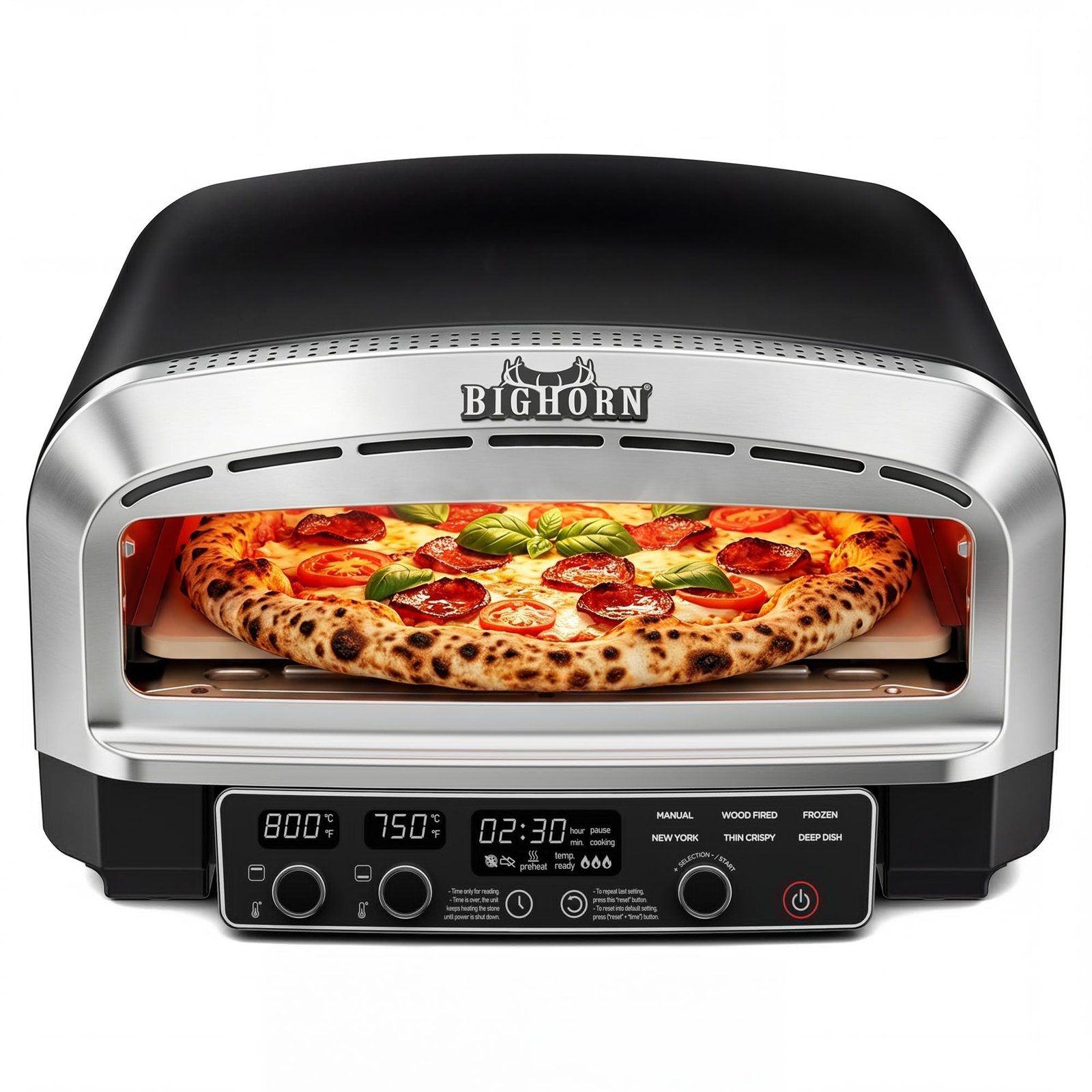 BIG HORN 14 inch countertop pizza oven