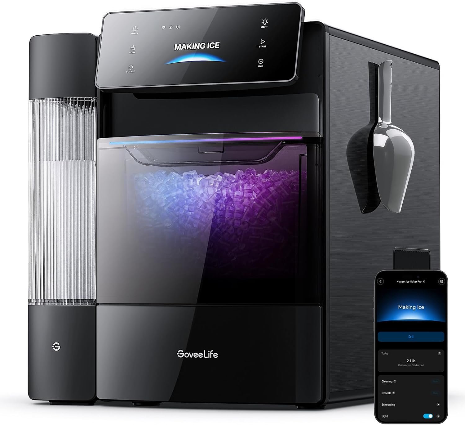 GoveeLife Smart Nugget Ice Maker Pro — a smart nugget ice maker with app and voice control
