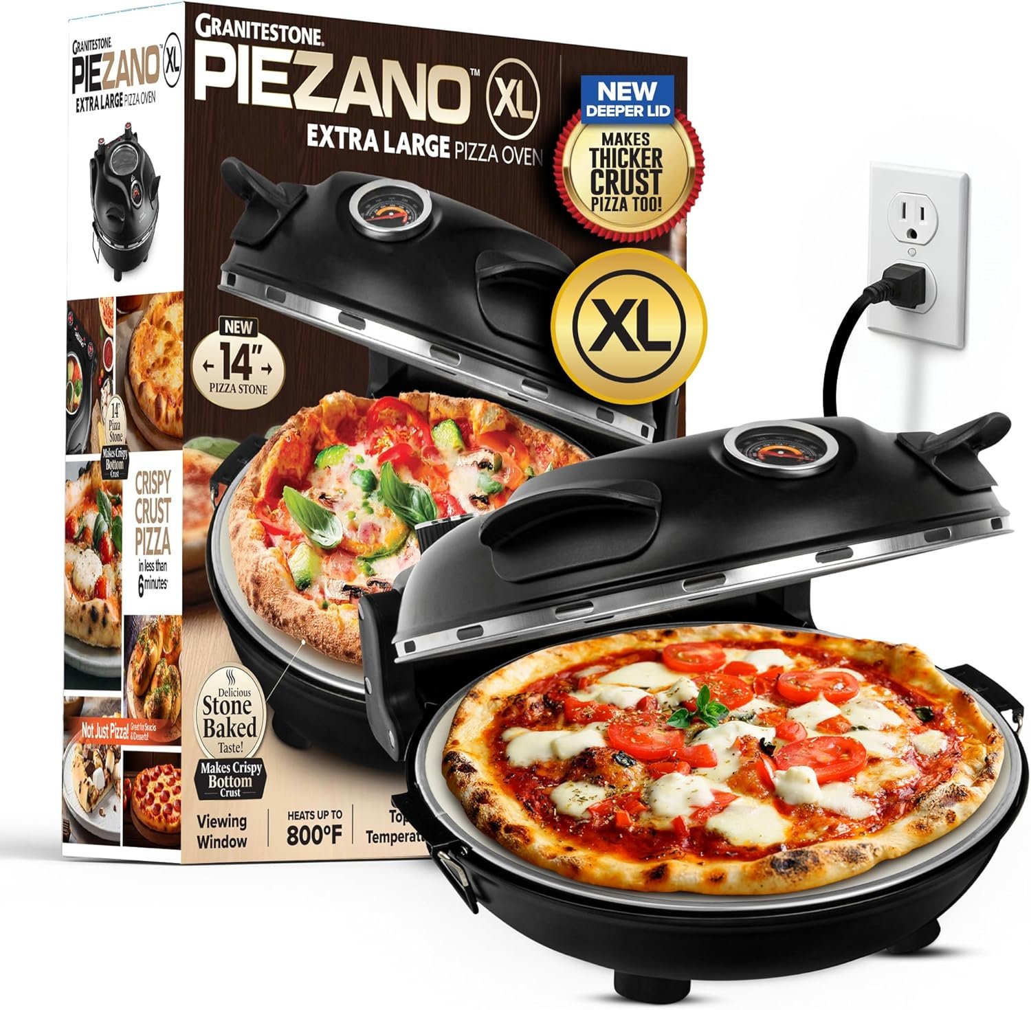 PIEZANO 12 inch pizza oven — best budget countertop pizza oven pick